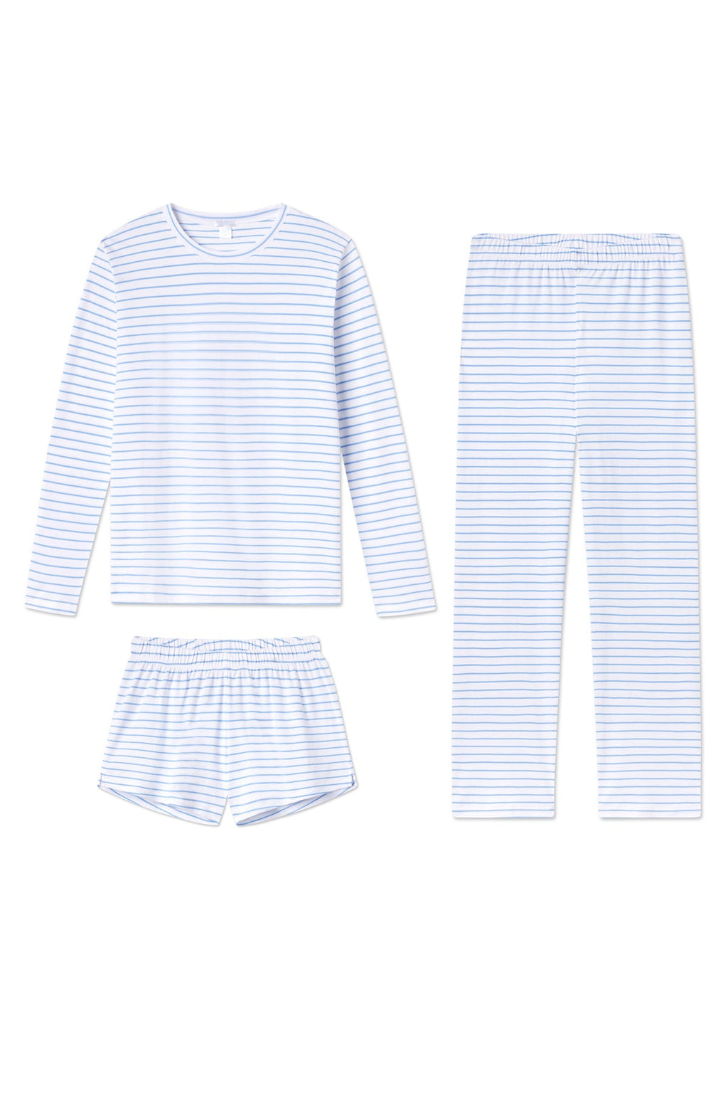 Pima Crew Long Sleeve Bundle in Baltic Blue - Featured Image 4
