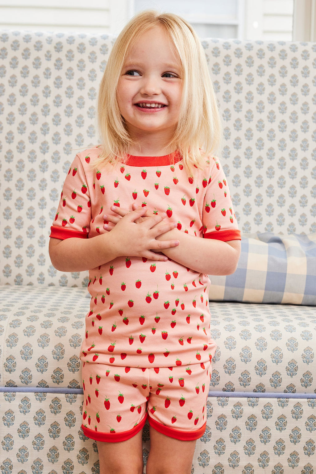 Kids Shorts Set in Strawberry Patch - Main Image 2