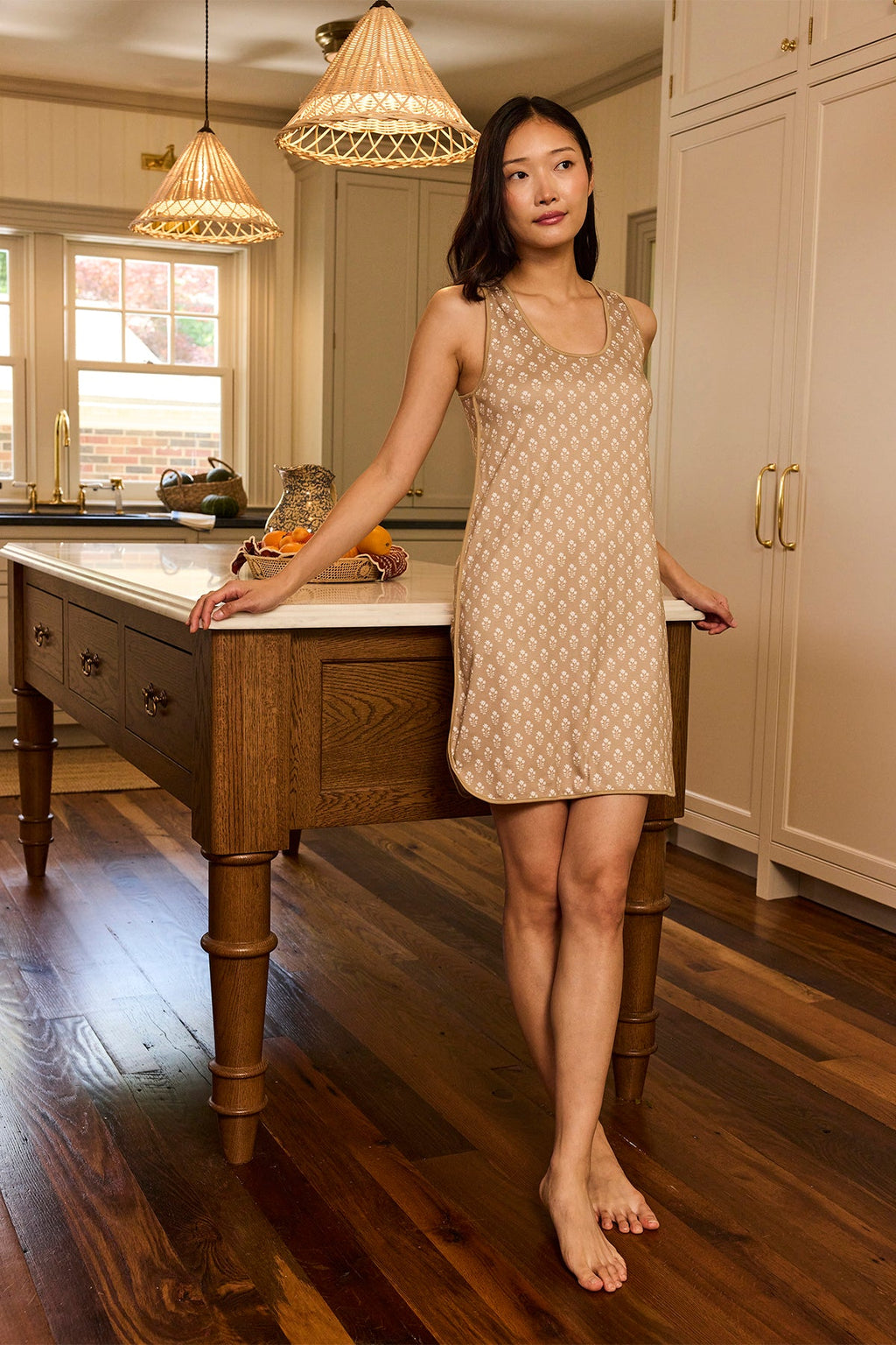 Pima Tank Gown in Sandstone Posy - Main Image 3