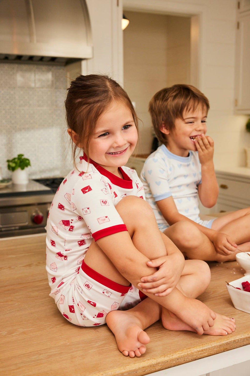 Kids Shorts Set in Love Letters - Main Image 1