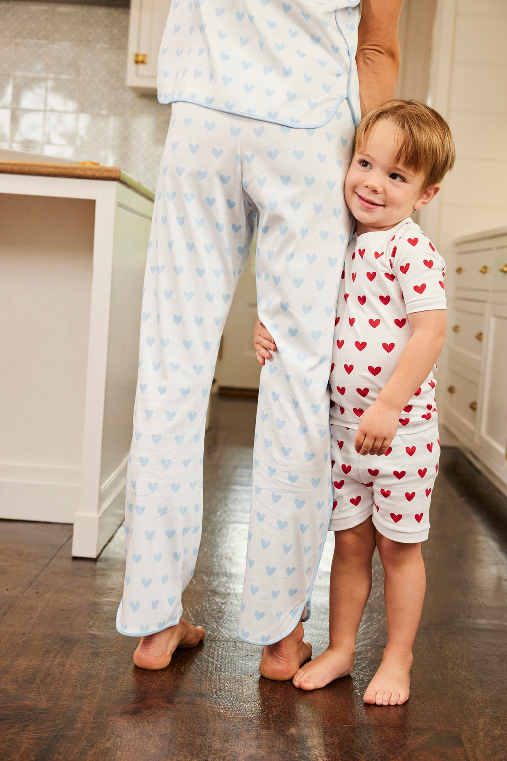 Kids Shorts Set in Classic Red Heart - Main Image 1