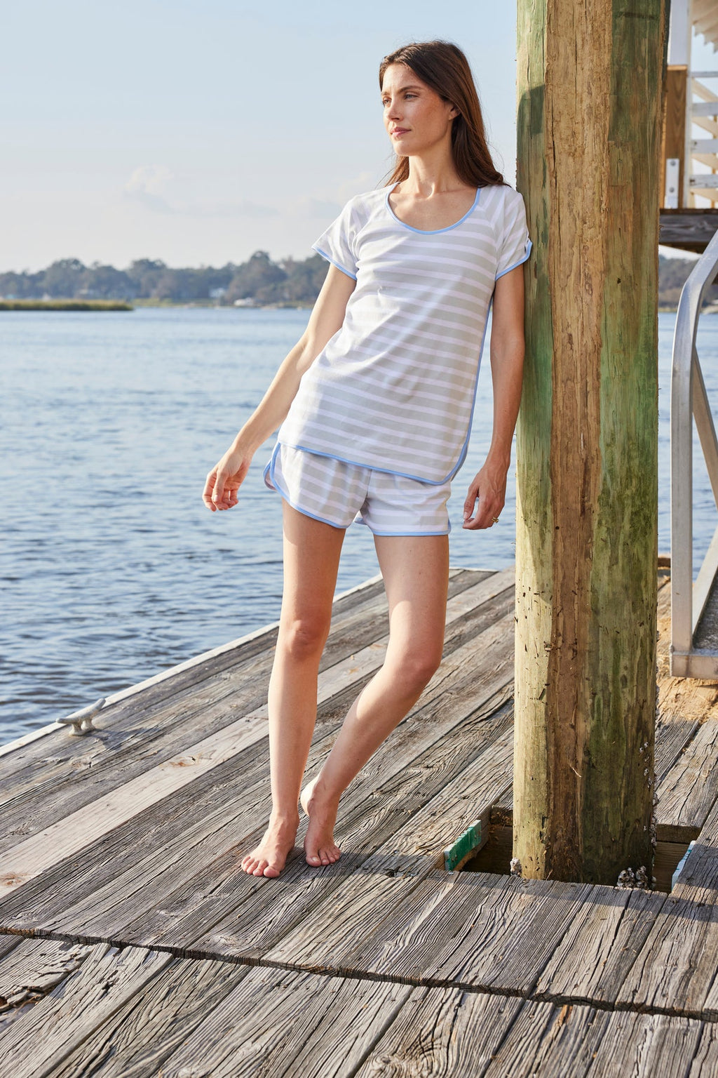 Pima Shorts Set in Seaside - Main Image 3
