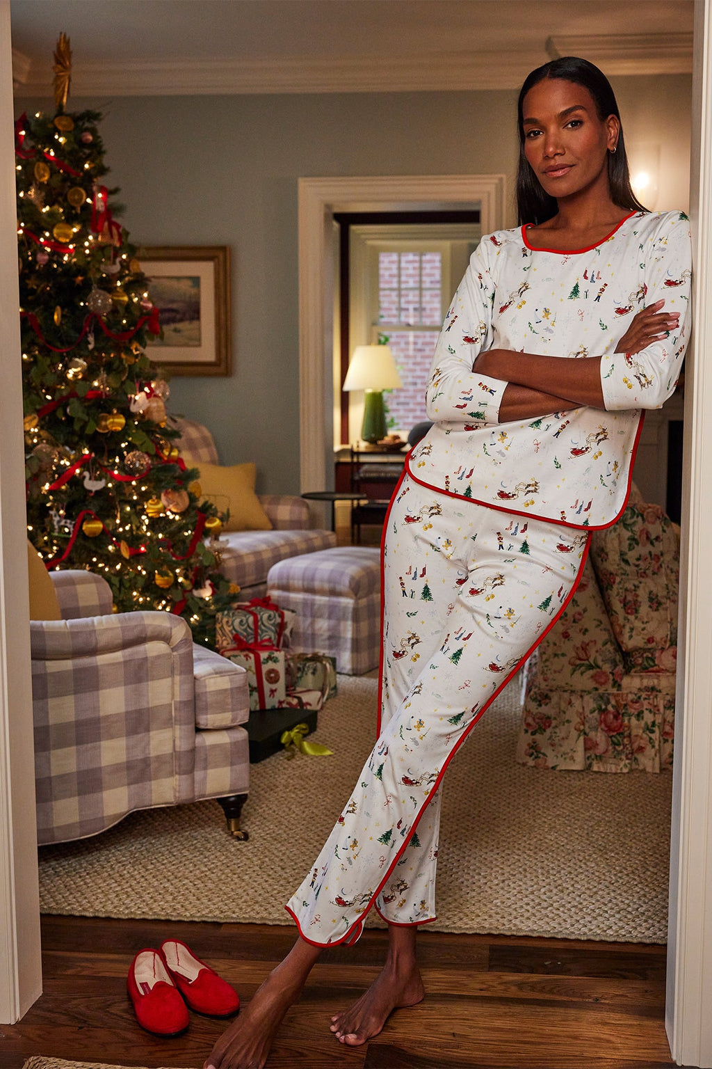 Pima Long-Long Set in Night Before Christmas - Main Image 3