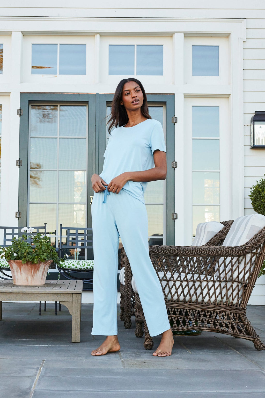 DreamModal Ribbon Short-Long Set in French Blue - Main Image 4