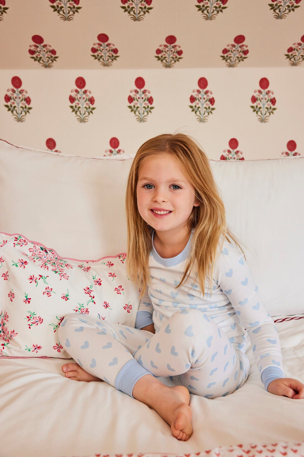 Kids Long-Long Set in French Blue Heart - Main Image 3