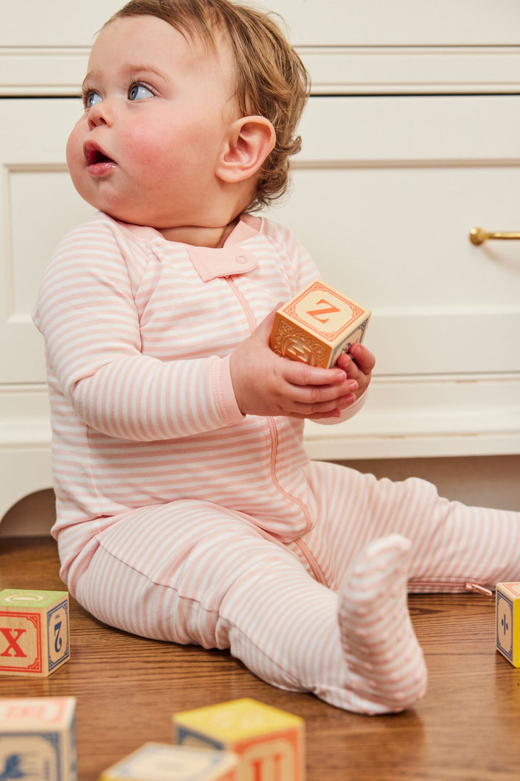 Baby Sleeper in English Rose Stripe - Main Image 2