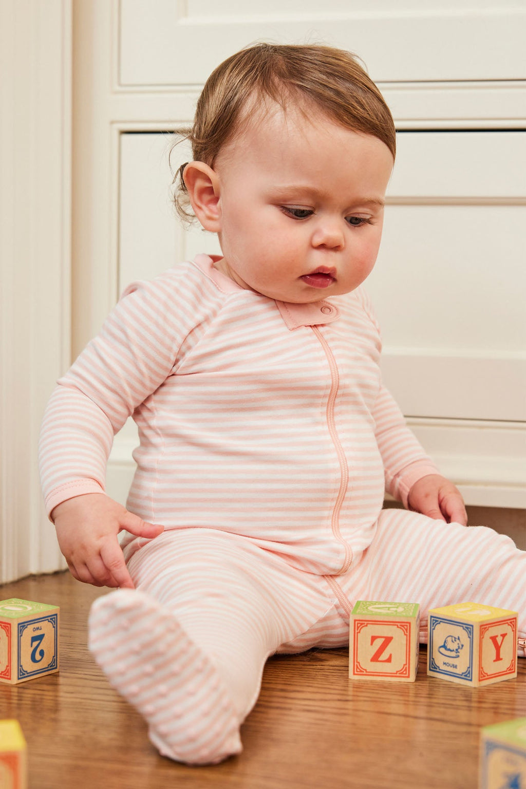 Baby Sleeper in English Rose Stripe - Main Image 1