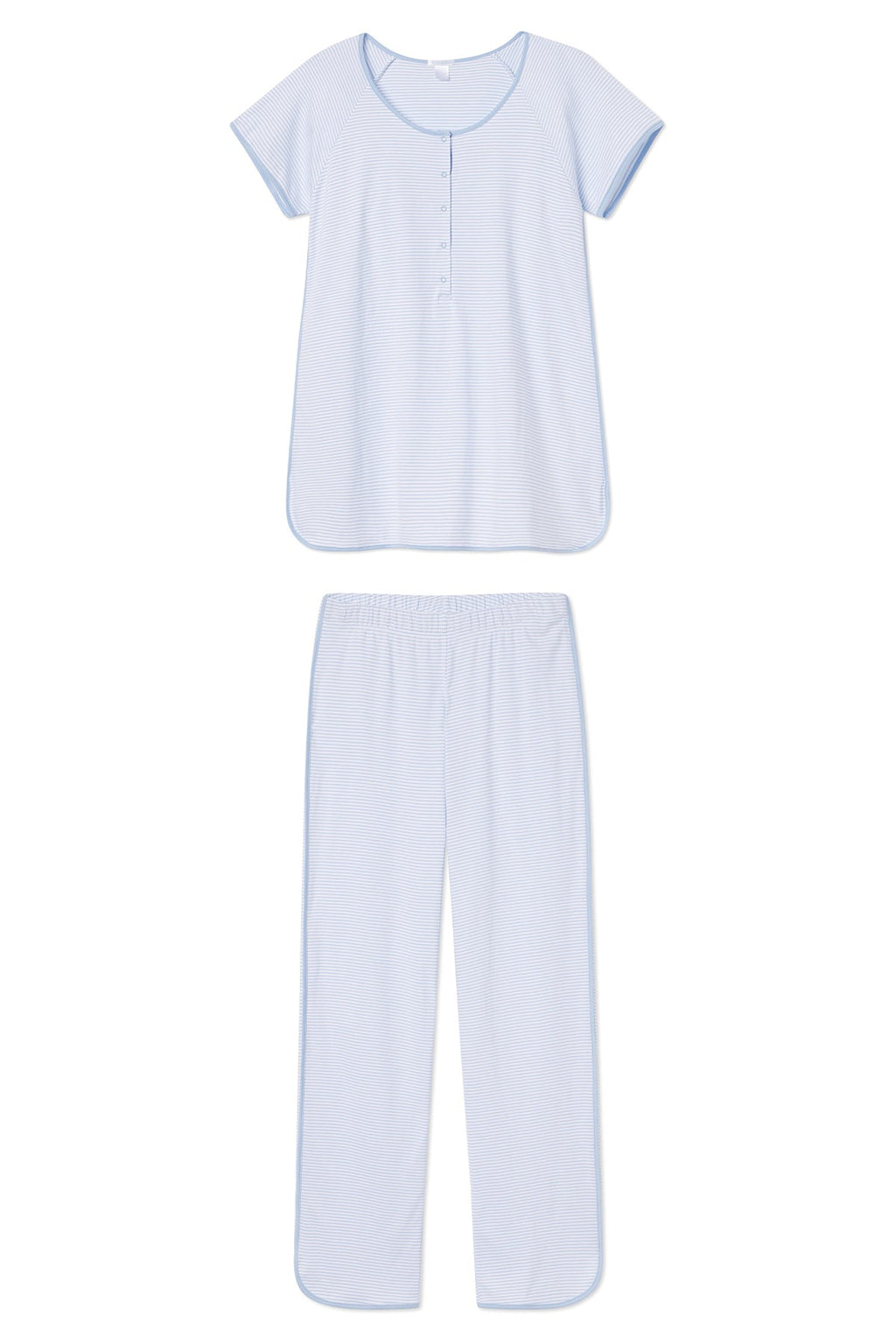 Pima Maternity Short-Long Set in French Blue - Featured Image 6