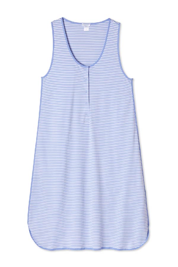 Pima Maternity Tank Gown in Hydrangea - Featured Image 4