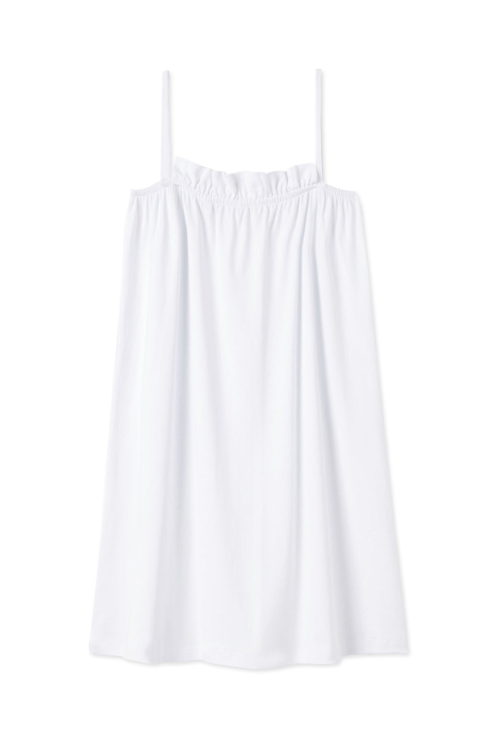 Pima Ruffle Nightgown in White - Featured Image 5