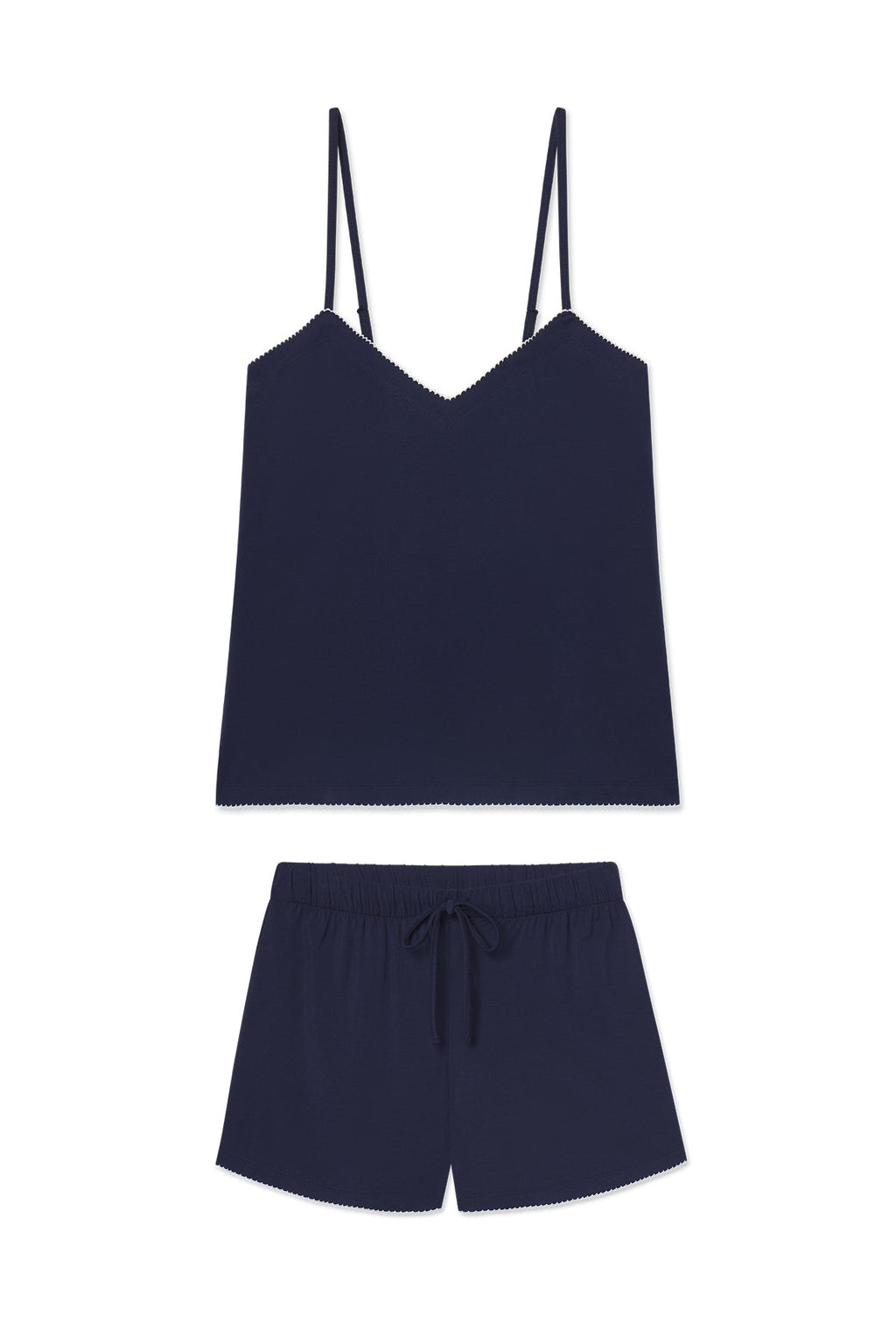 DreamModal Cami Shorts Set in English Navy - Featured Image 4