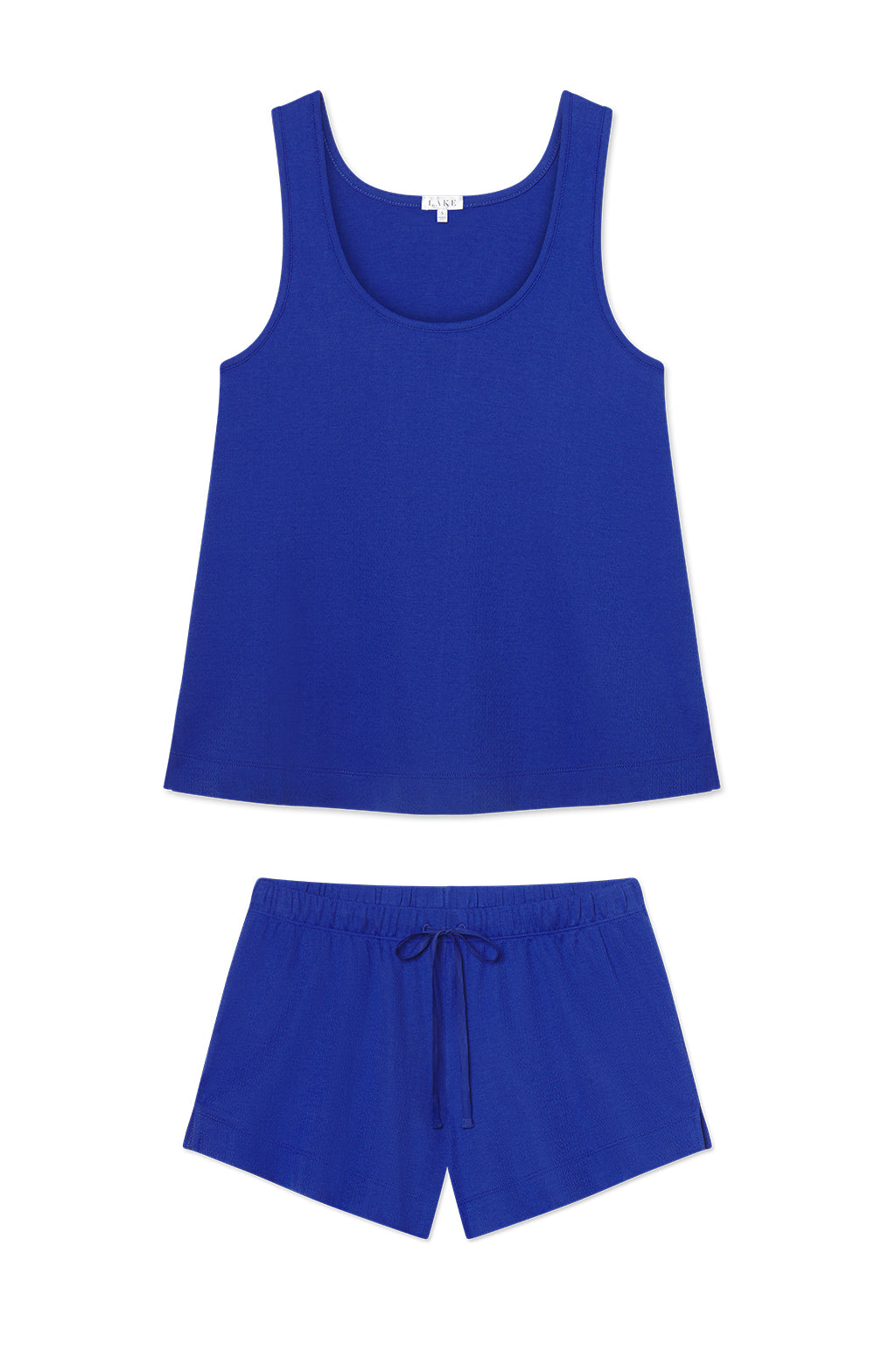 Pointelle Pajama Shorts Set in Cobalt - Featured Image 4